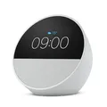 Amazon Echo Spot (2024) Smart Clock mit sattem Klang und Alexa weiß B0C2RSK776