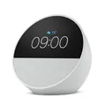 Amazon Echo Spot (2024), smarter Wecker mit sattem Klang und Alexa, Weiß