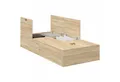 vidaXL Bett Aufbewahrungsbettgestell mit Speicher Sonoma-Eiche 100 x 200 cm (1-tlg)
