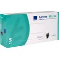 Abena Re-Seller GmbH ABENA® Classic Nitril Einweghandschuhe, schwarz, Unsterile, puderfreie Einmalhandschuhe mit Rollrand, 1 Karton = 10 Packungen = 1000 Stück, Größe S 290482