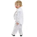 Anzug FAMILY TRENDS "im 5-teiligen Set", Herren, Gr. 134, EURO-Größen, weiß, 85% Baumwolle, 15% Polyester, unifarben, elegant, Anzüge, im eleganten Look