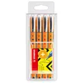 STABILO worker+ Tintenroller orange 0,5 mm, Schreibfarbe: farbsortiert, 4 St.