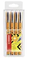 Stabilo® 2018/4 Tintenroller worker® medium, 0,5 mm, Kunststoffetui mit 4 Stifte