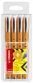 Stabilo Tintenroller Tintenschreiber worker+ medium 0,5 mm etui mit 4 Stiften