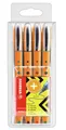 Tintenroller - STABILO worker+ - medium - 4er Pack - grün, rot, blau, schwarz