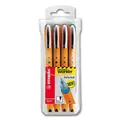 (2,96€/Stück) Stabilo Bionic Worker 4er Etui Tintenroller medium 0,5 mm