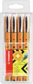 STABILO Tintenroller worker+ 4er Pack medium grün rot blau schwarz 0,5 mm