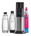 SodaStream E-DUO Wassersprudler Titan Inkl. 1l Glasflasche,1l Kunstst.Flasche & CO2 Zyl.
