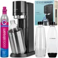 NEU SodaStream Wassersprudler E DUO Titan Quick Connect Glasflasche Set