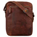 STILORD Fox Herrentasche Leder Vintage Messenger Bag Männer Handtasche klein für 10,1 bis 10,5 Zoll iPad Tablethülle Männer Handtasche Echtleder Farbe:Santana - braun