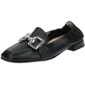 Slipper HÖGL "Högl Slipper Leder", Damen, Gr. 37,5, schwarz, Leder, casual, Schuhe