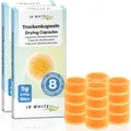 JB White 16 Trockenkapseln für Hörgeräte, Universal Kieselgel Trocknungskapseln mit Farbindikator, Trockentabletten Zubehör zum Trocknen von Hörgeräten (20% mehr Inhalt, 5g, einzeln versiegelt)