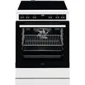AEG CCB644OCBW 60 cm Standherd mit Glaskeramik-Kochfeld/Bräterzone/Mehrkreiskochzone/Versenkknebel/Touch-Bedienung/Grillfunktion/Display mit Uhr/A