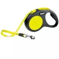Flexi Rollleine New Neon 5 m Gr. S Schwarz und Neon