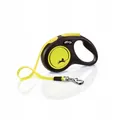 FLEXI Neon Hundeleine automatisch ausziehbar Gurtleine 5m bis 15kg Gelb