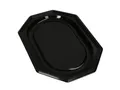100 Stabile Servierplatten 35 cm x 25 cm schwarz PET Einweg Servierplatte
