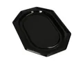 10 Stabile Servierplatten 35 cm x 25 cm schwarz PET Einweg Servierplatte