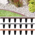 DEUBA® Rasenkante Kunststoff 7,60m UV-beständig Erdspieß wetterfest Beetumrandung Beeteinfassung Randstein Optik Terracotta