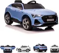 Es-Toys Kinder Elektroauto Audi E-Tron, EVA-Reifen, Allradantrieb, Fernbedienung blau