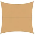 Casa-Pura Sonnensegel fd-8427, sand, quadratisch, 3 x 3m, wasserabweisend, UV-Schutz