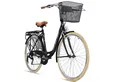 bergsteiger Cityrad Paris 26 Zoll, 28 Zoll Damenfahrrad, ab 140 cm, Korb, Licht, 6 Gang Shimano Tourney RD-TZ50 Schaltwerk, Kettenschaltung, V-Bremsen