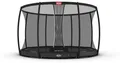 BERG Bodentrampolin Champion InGround 430 + Sicherheitsnetz DLX XL Grau