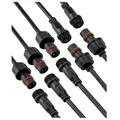 2 poliger Stecker 12V wasserdicht 5 Paar IP65 Steckverbinder mit 16 AWG Kabel...