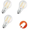 3er Pack OSRAM LED BASE Filament E27 Glühlampe 7,5W wie 75W warmweiß klar