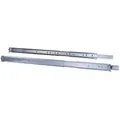 1U Teleskopschienen 650 mm, Einbauschienen grau