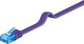 1 m - Goobay CAT 6A Flach-Patchkabel, U/UTP, Violett 1 m