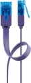 CAT 6A Flach-Patchkabel, U/UTP, Kupferleiter, Violett, 1 m