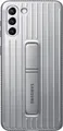 Samsung Protective Standing Smartphone Cover EF-RG996 für Galaxy S21+ 5G Handy-Hülle, Schutz, ausklappbarer Standfuß, griffige Oberfläche, Hellgrau
