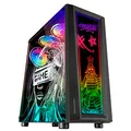 Mars Gaming MC-Art Schwarz, PC Gaming ATX Gehäuse, Doppelt Zeichnbar Gehärtetes Glas, ARGB 12 Mode, 12cm Lüfter, MCART
