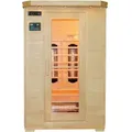 Artsauna Infrarotkabine Oslo - Wärmekabine Vollspektrumstrahler Für 2 Personen - Led-farblichttherapie - Infrarotsauna 120x100 Cm Aus Hemlockholz