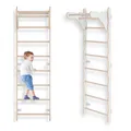 MAMOI® Klettergerüst Indoor, Sprossenwand für kinderzimmer, Turnringe kinder für klettern, Kletterwand und spielgeräte