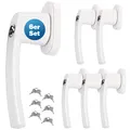 DeubaXXL DE Fenstergriff 6er-Set Weiß abschließbar 994044