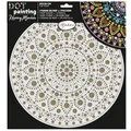Aladine - Schablone & Halterung Mandala 30 cm – zum Erstellen von Mandalas in Dot Painting – Malerei auf Kieselstein, Holz, Stoff, Leinwand – Dotting Malerei Punkte – Kreatives Hobby – 85507