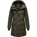 Marikoo Damen Winter-Steppjacke mit Kapuze & Fleecefutter – Kaituu