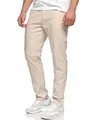 Indicode Herren Haverfield Stoffhose aus Leinen & Baumwolle | Herrenhose Freizeithose Männer Fog, XXL