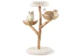 COSTWAY Kratzbaum, Katzenbaum mit 2 Körben, Massivholz, 122cm hoch