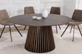 riess-ambiente Esstisch VALHALLA WOOD 120cm smoked braun (Einzelartikel, 1-St), Küche · rund · bis 4 Personen · Eiche · Säulenfuß · Design