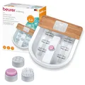 Beurer FB 65 Wellness Fußsprudelbad mit Wasserheizung und zuschaltbarer Beleuchtung, integrierte rotierende Pedikürestation, entspannte Vibrations- und Sprudelmassage, bis Schuhgröße 51