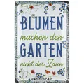 Nostalgic-Art Retro Blechschild, 20 x 30 cm, Blumen machen den Garten – Geschenk-Idee für Garten-Freunde, aus Metall, Vintage Design, Blechschilder Sprüche