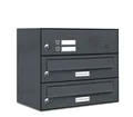 AL Briefkastensysteme Wandbriefkasten 2 Fach Premium Briefkasten A4 in RAL 7016 Anthrazit Grau wetterfest