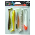 Fox Rage Gummishads zum Spinnfischen auf Barsche & Zander Spikey Shad Mixed UV Colour Pack, Länge:12cm
