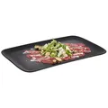 4 Stück Serviertablett Speisenplatte robust Melamin schwarz GN 1/1 325 x 530 mm