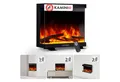 KAMINIO Elektrokamin LEA, 3in1 Kamin: Elektrischer Stand-, Wand- und Einbaukamin, Panoramaview