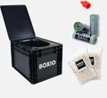 BOXIO-TOILET Plus Trockentrenntoilette, schwarz, inkl. Zubehör