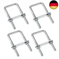 duoyif U-Schrauben M6 4Stück M6 Bolzen U Bügelschrauben 80 x 50 mm, Vierkant U