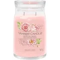 Yankee Candle Signature Fresh Cut Roses Duftkerze im Großen Glas, Yankee Candle Duftkerze Frisch Geschnittene Rosen, Lange Brenndauer, Perfektes Frauen Geschenk